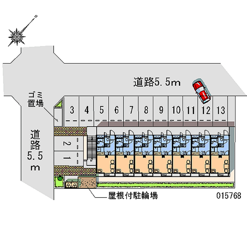 レオパレス新川Ⅱ 月極駐車場