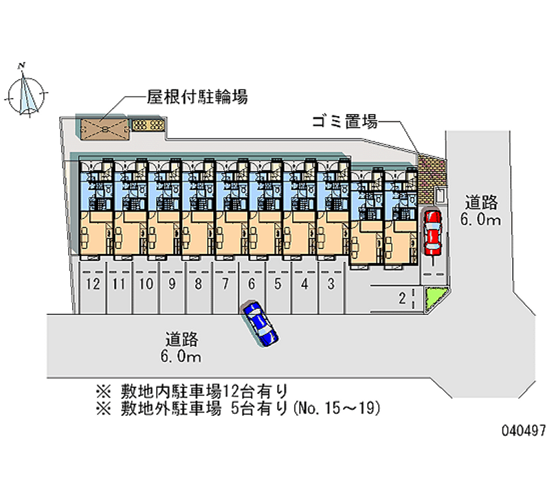 レオパレスフリューリング 月極駐車場