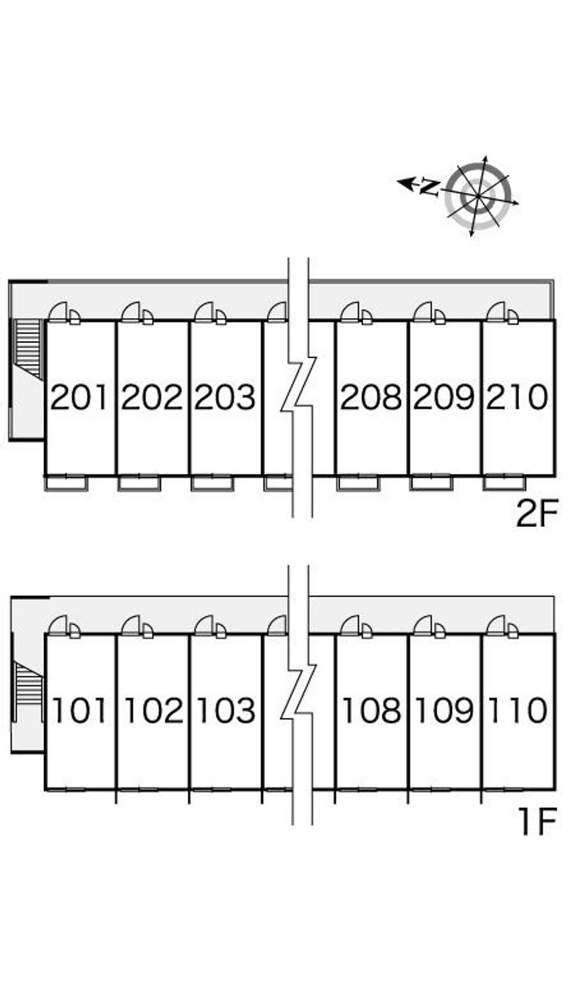 レオパレスやすえもん 間取配置図