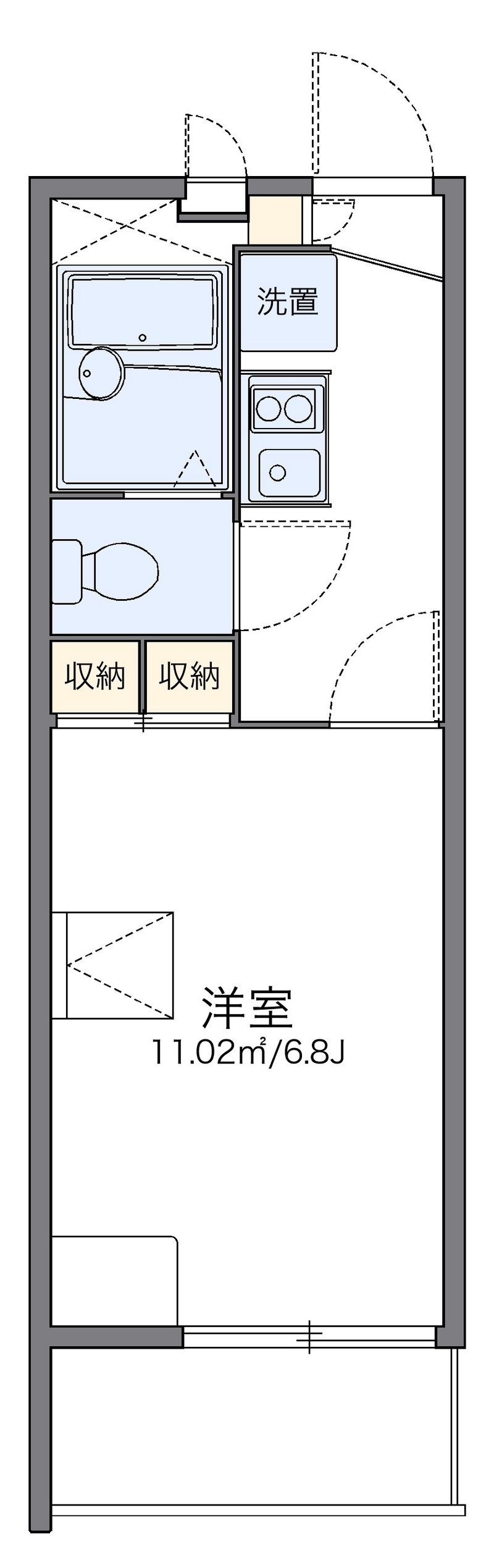 レオパレスプチベルク四番館 間取図