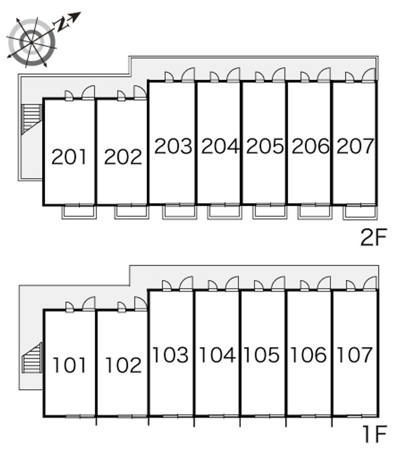 レオパレスジュネスドミール 間取配置図