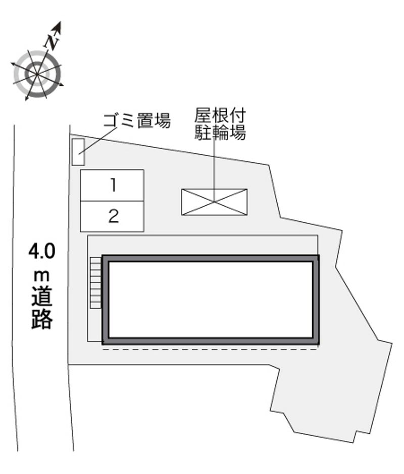 レオパレスソレーユ北鳥旗 配置図
