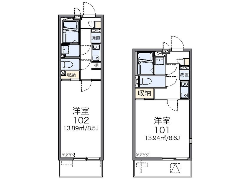 レオネクストコージーコートＫＭ 間取図