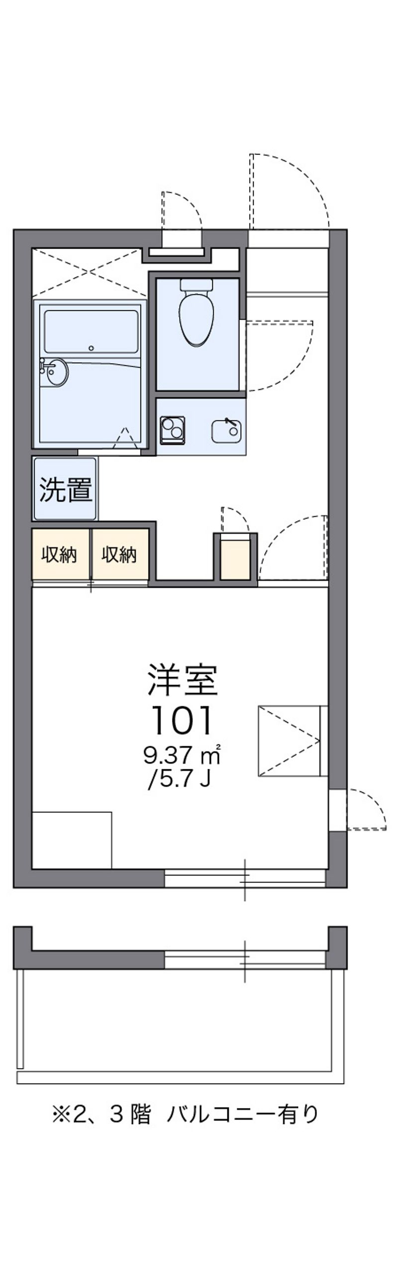 レオパレスメープル 間取図
