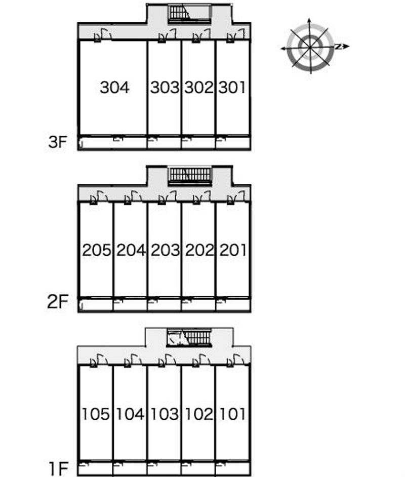 レオパレスプランドール稲城 間取配置図