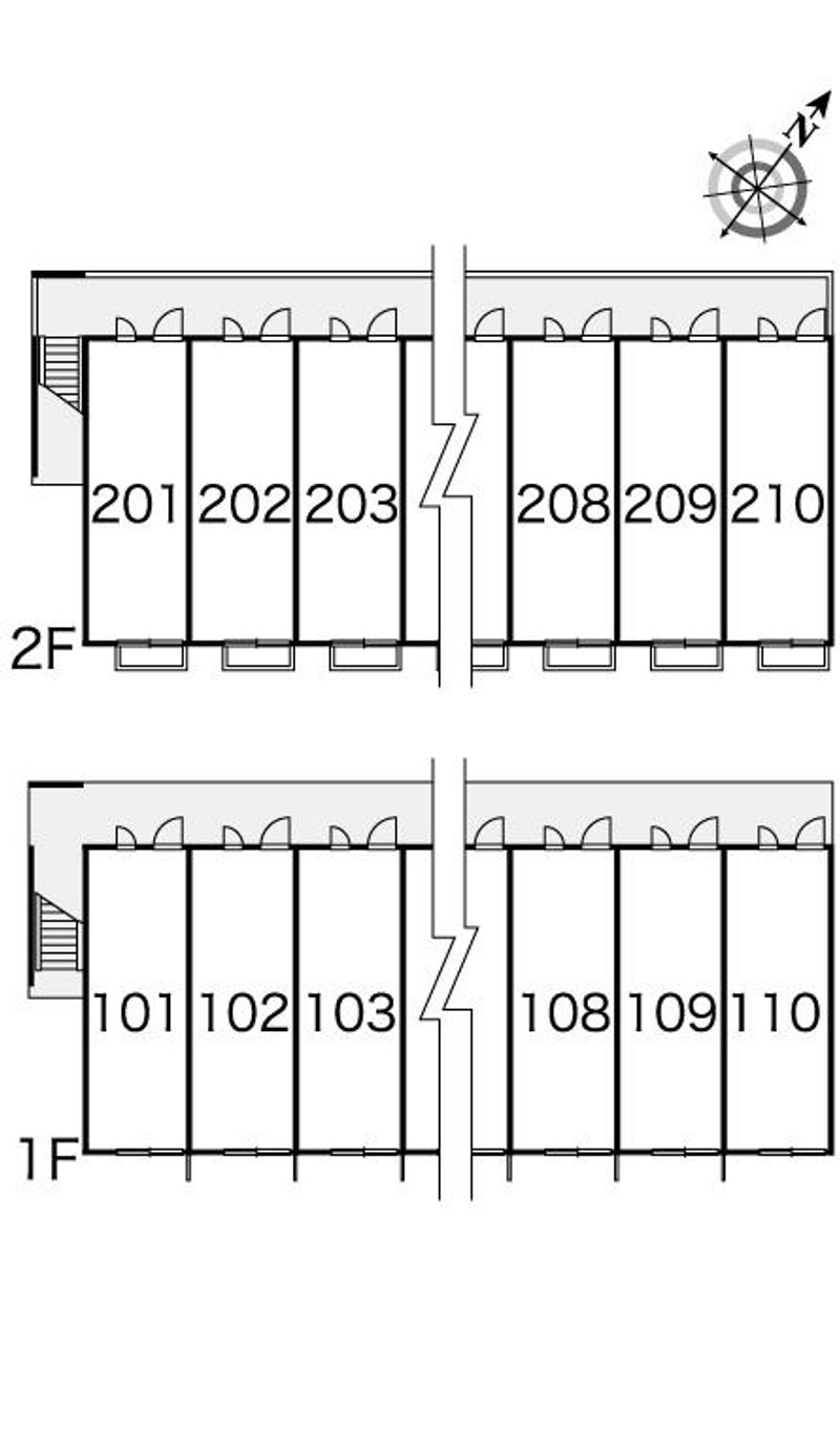 レオパレスくすの木Ⅲ 間取配置図
