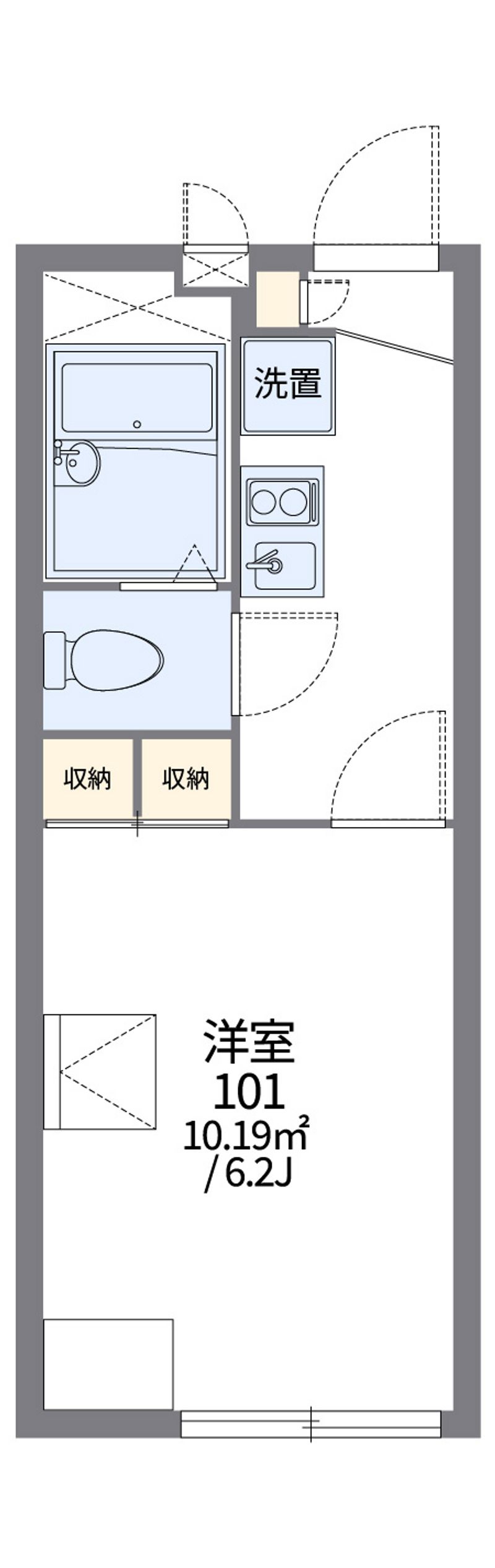 レオパレスアイティー笹原 間取図