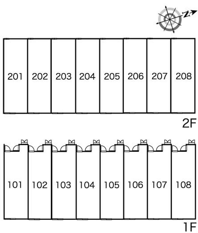 レオパレス関原さくらんぼ館 間取配置図