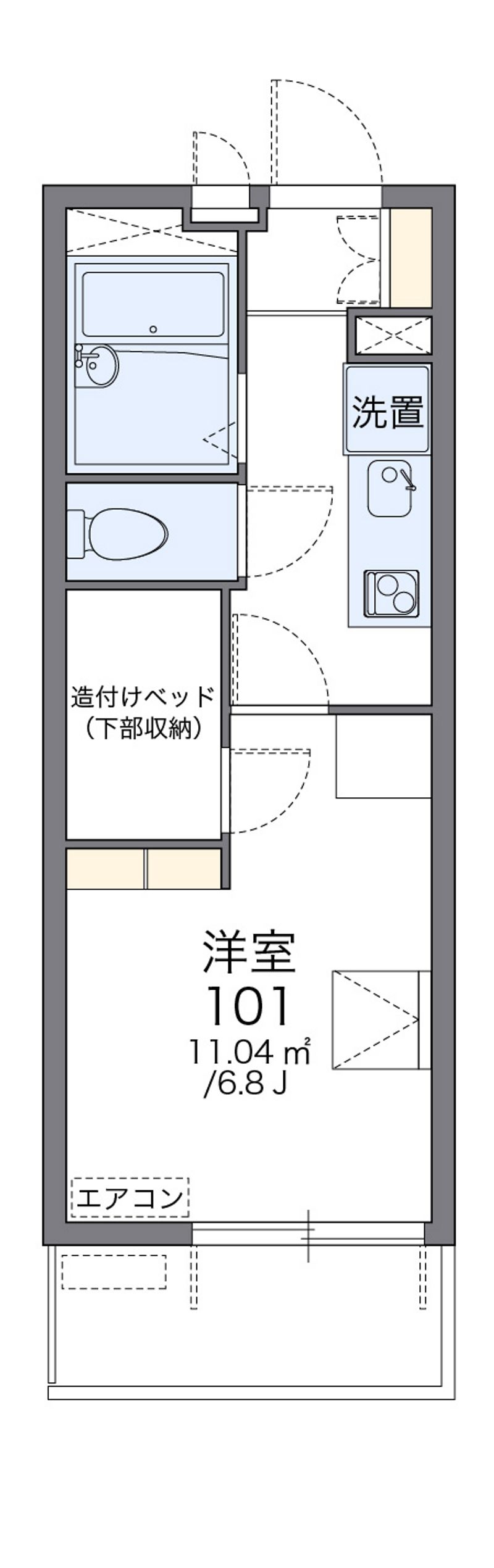 レオパレス神無月 間取図