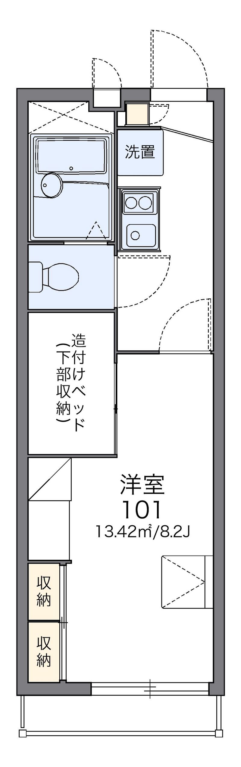 レオパレスエクセラン青葉Ⅱ 間取図