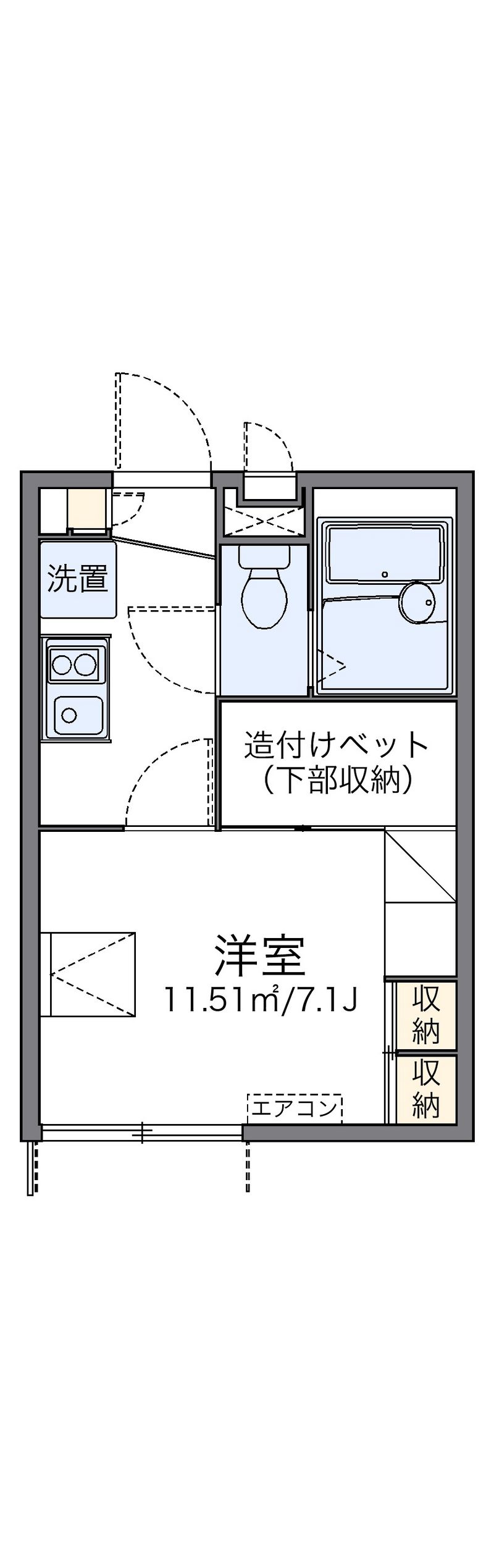 レオパレスＮＡＫＡＯ 間取図