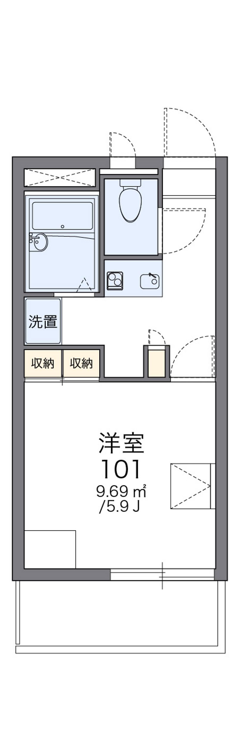 レオパレスエヴァーグリーン白幡Ⅱ 間取図