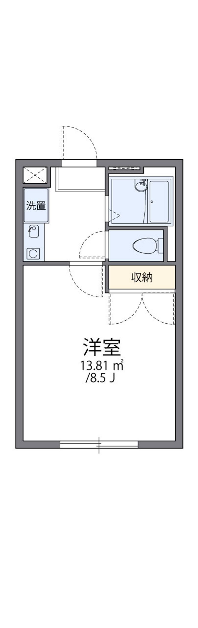 レオパレスベルヴィル湘南 間取図