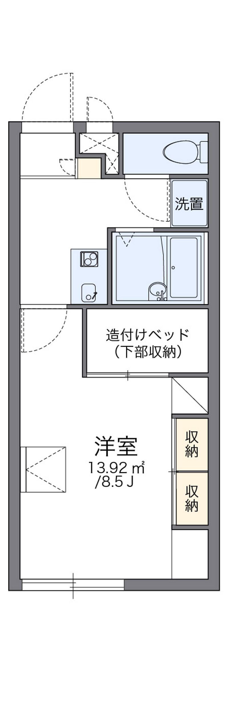 レオパレス忠雅Ⅲ 間取図