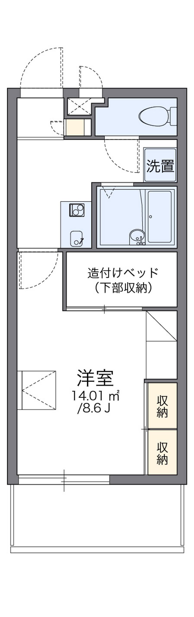 レオパレス新都心マティダ 間取図
