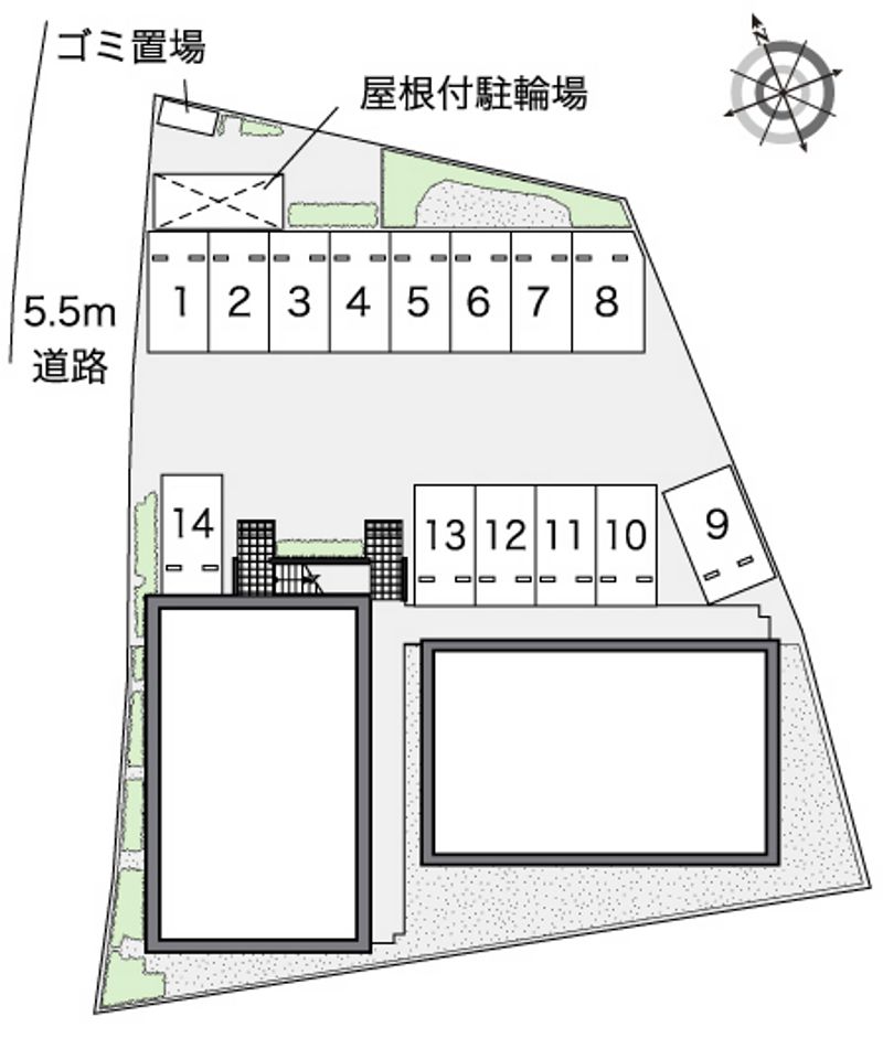 レオネクストＣｒｉｂ塚間 駐車場