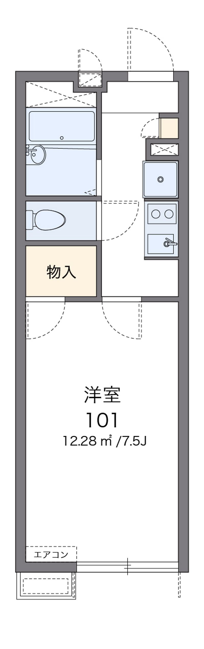レオパレスパール 間取図