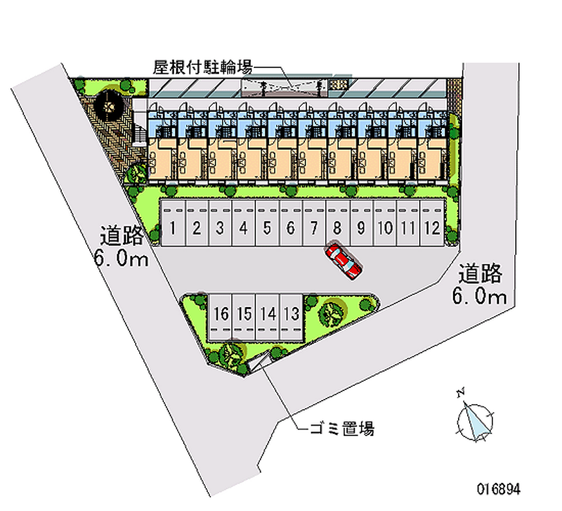 レオパレスドルフィン 月極駐車場