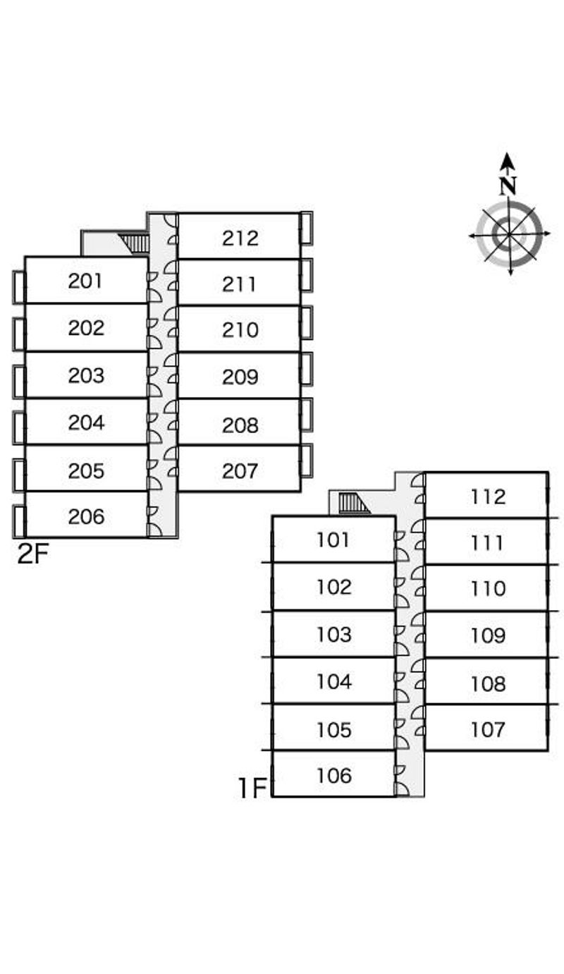 レオパレス御影塚町 間取配置図
