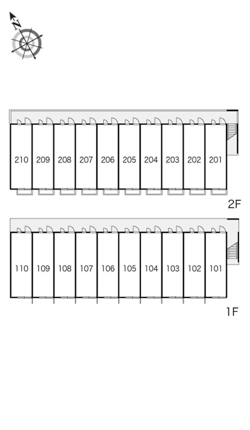 レオパレスＥＡＳＥⅠ 間取配置図