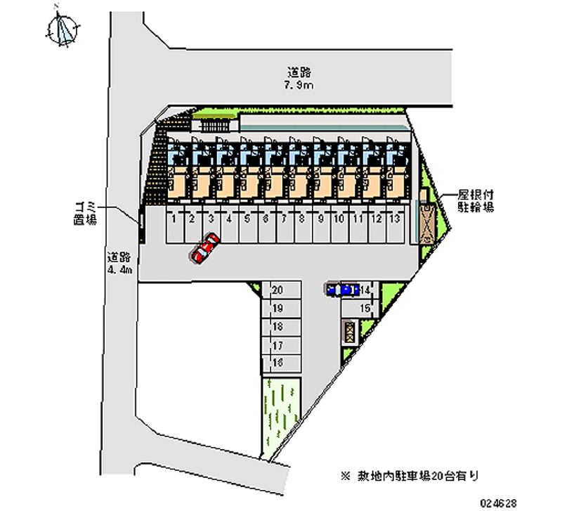 レオパレスＨＩＤＥ 月極駐車場