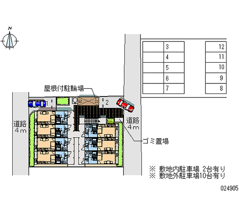 レオパレス嵯峨 月極駐車場