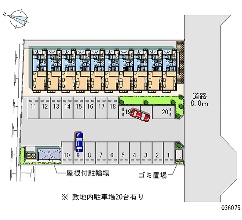 レオパレス矢本西 月極駐車場