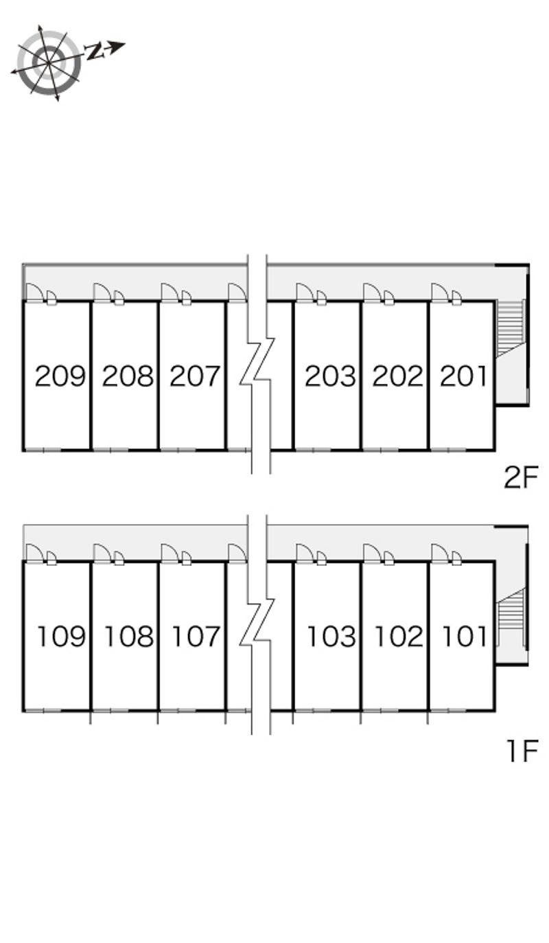 レオパレス陽向 間取配置図