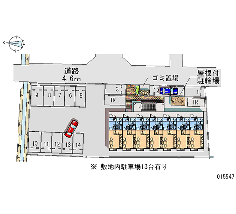 レオパレスクレセント 月極駐車場