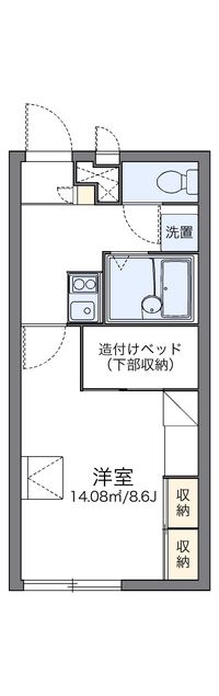 レオパレスヒメフィール 間取り図