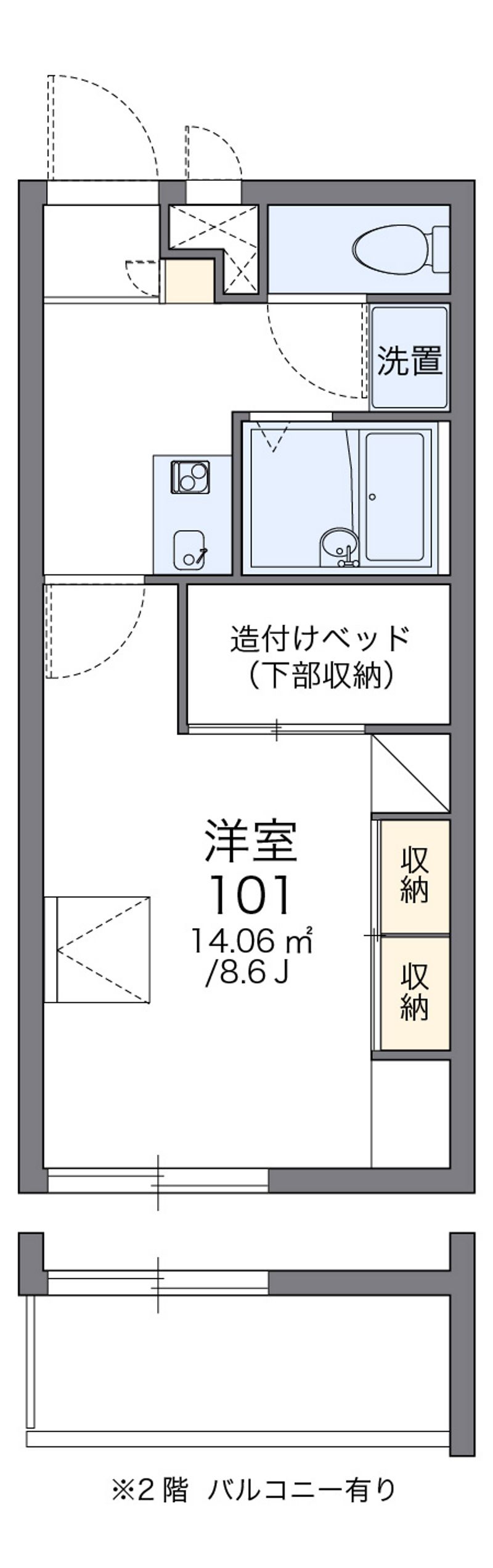 レオパレスＳＨＩＮＢＡⅡ 間取図