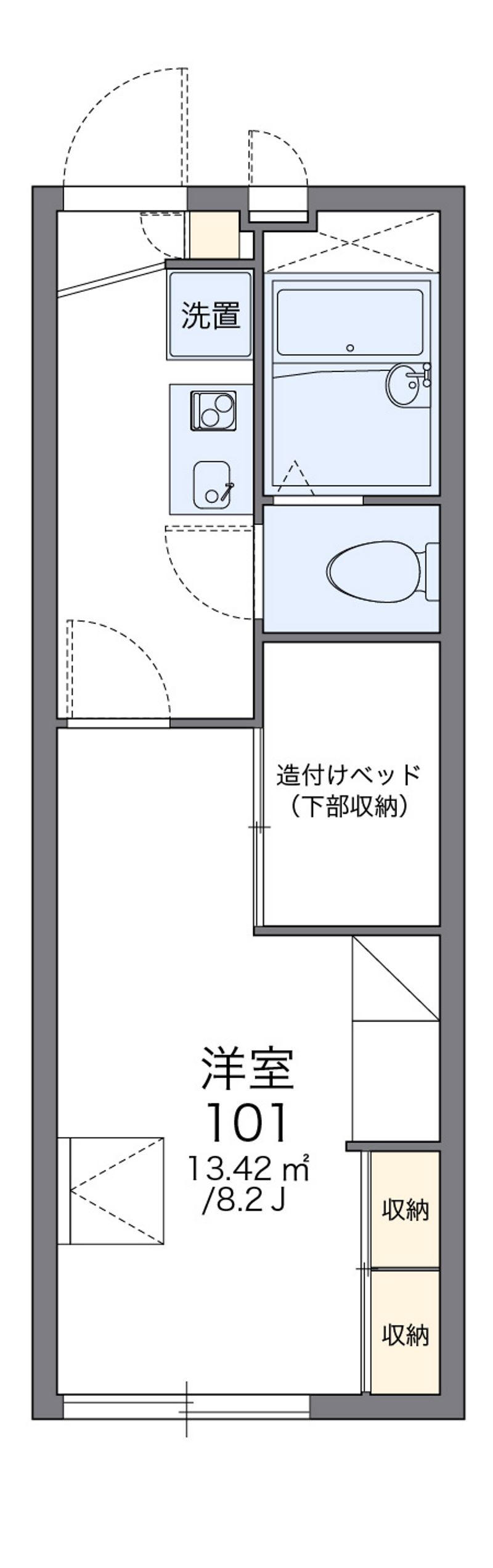 レオパレスサンシャイン寺家 間取図