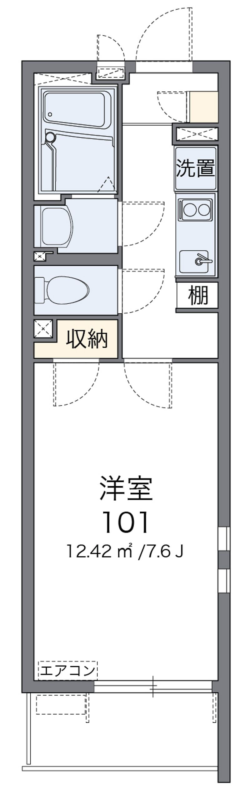 クレイノＭＩＲＡＩ 間取図