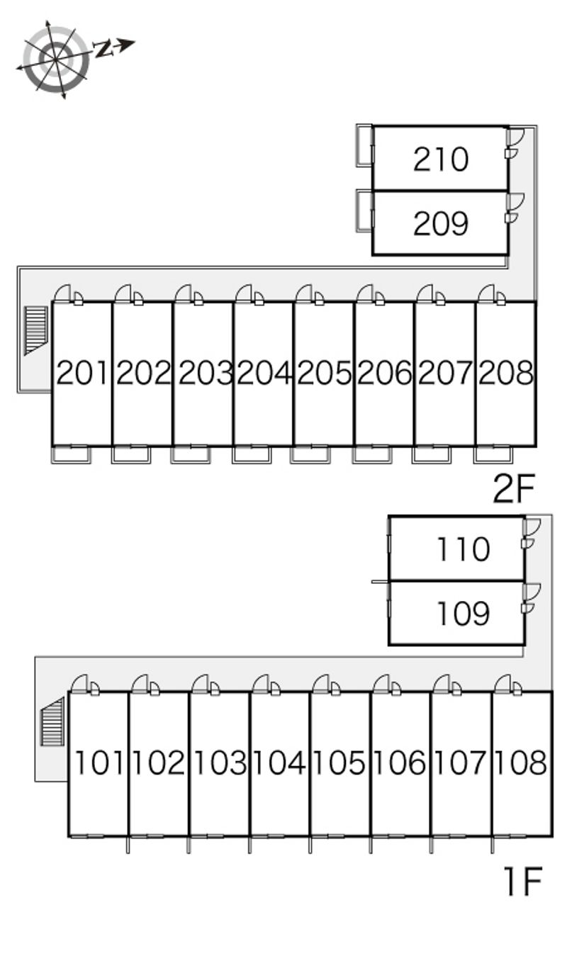 レオパレス角小林 間取配置図