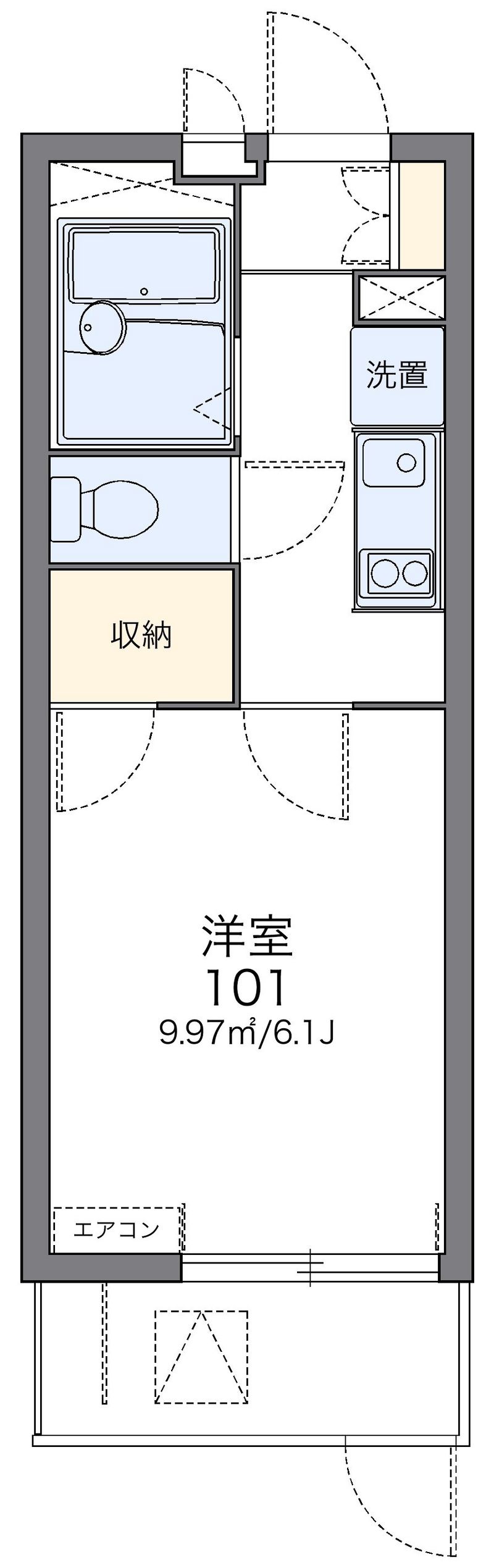 レオパレスノンノ　ミーオ 間取図