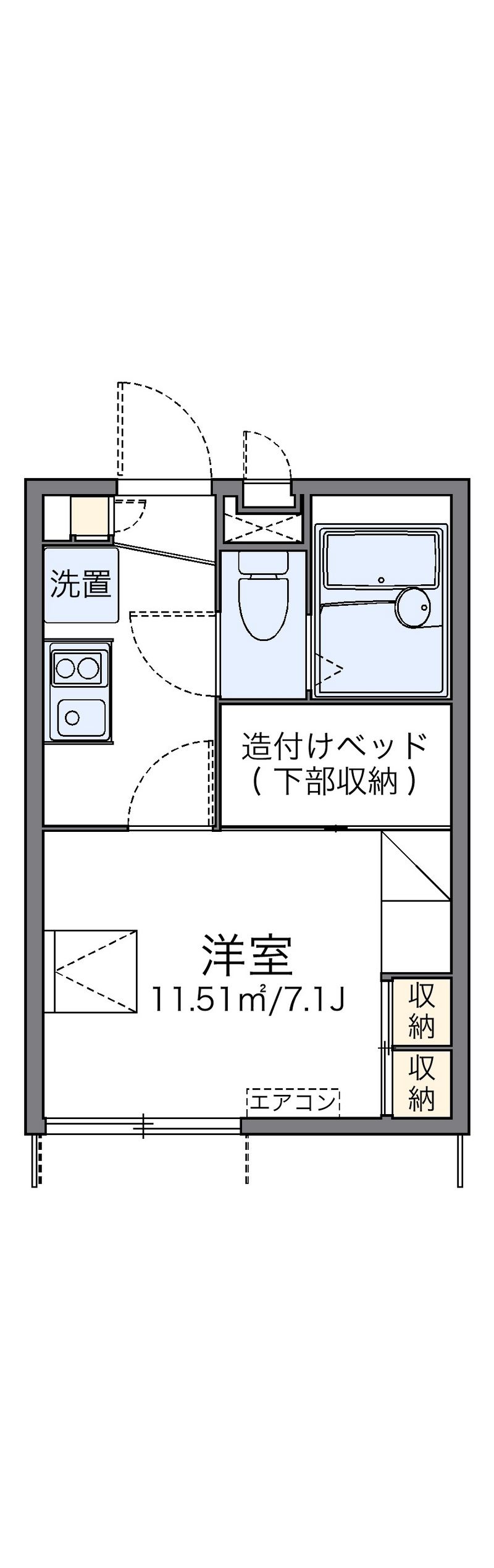 レオパレスシャルムⅡ 間取り