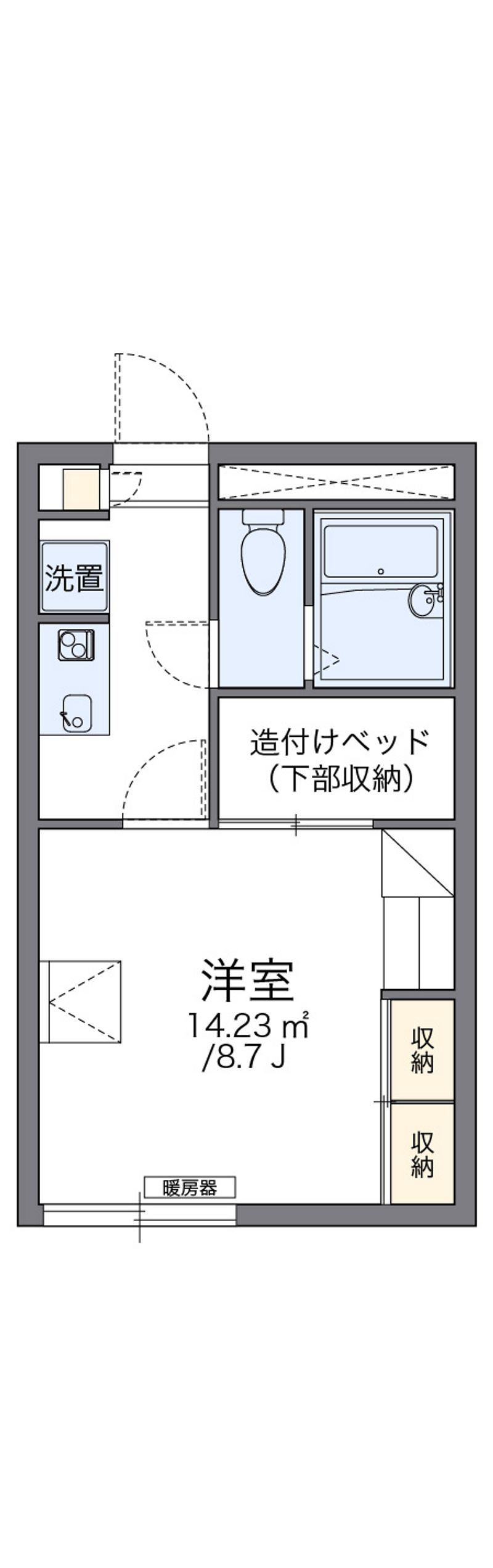 レオパレスフィオーレ月寒 間取図