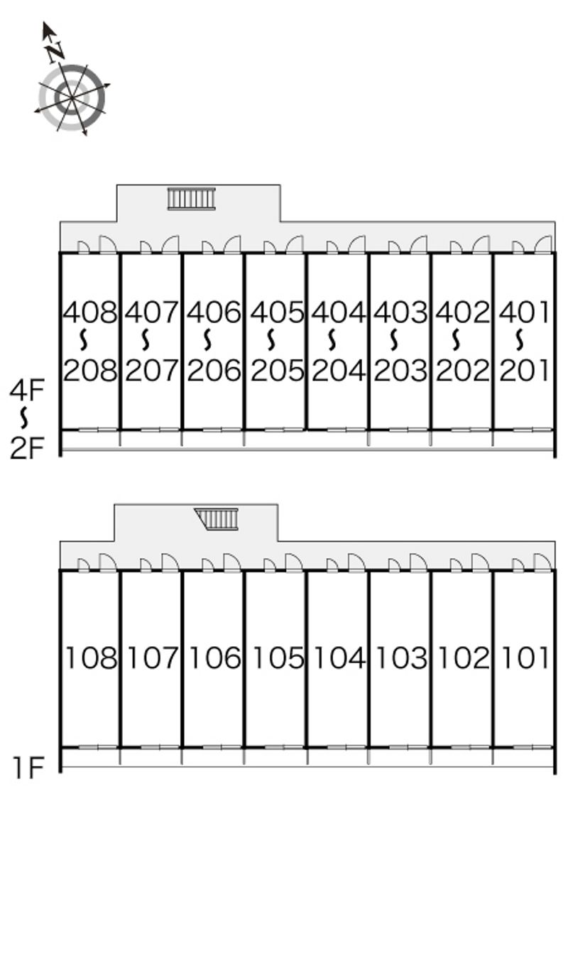 レオパレス開花 間取配置図