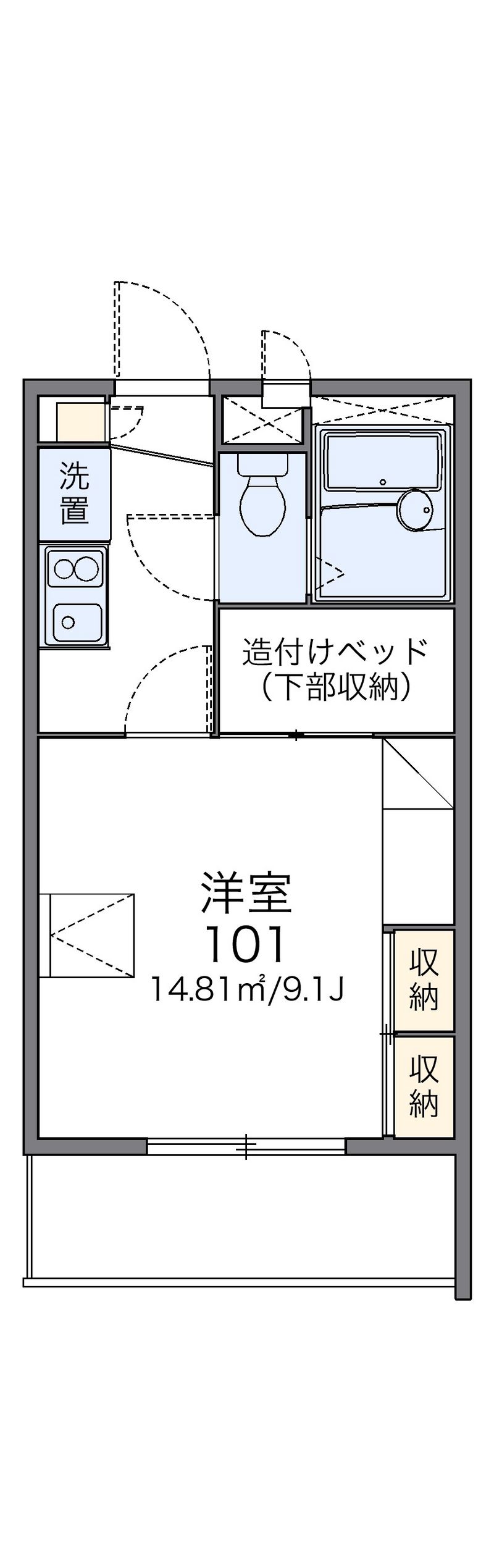 レオパレス荒見 間取図