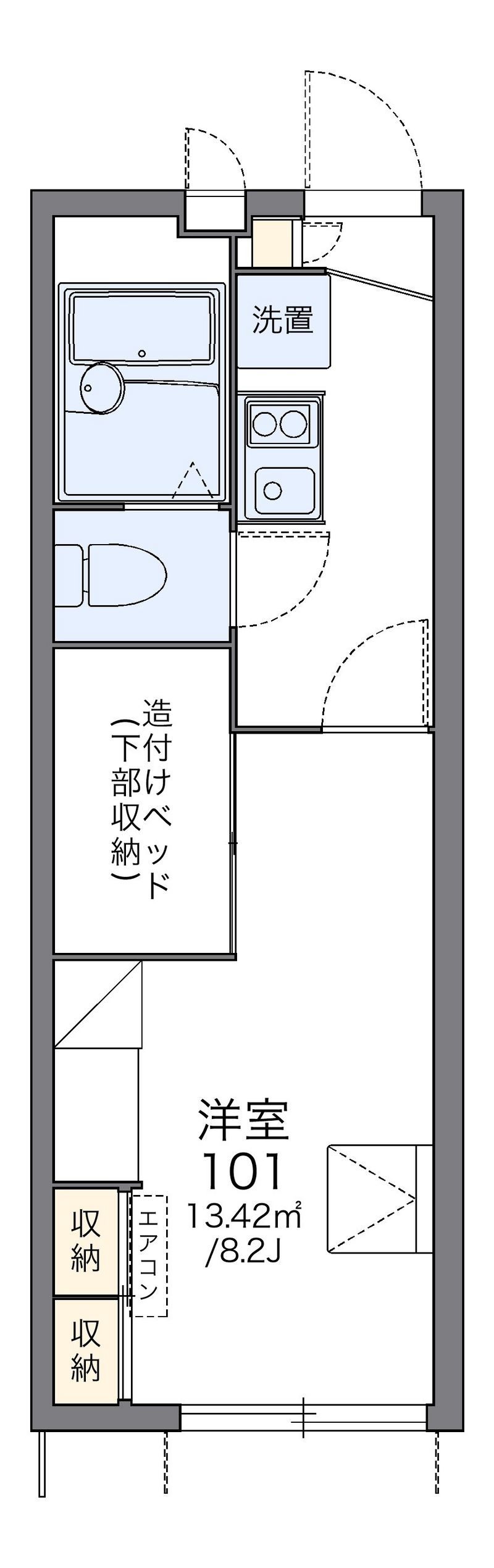 レオパレスクレインコート田中 間取図