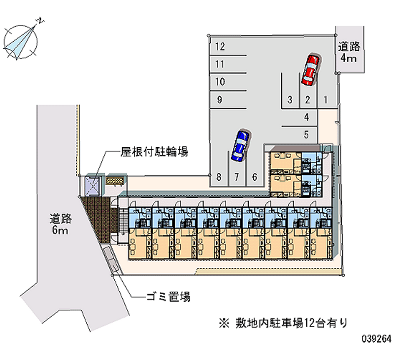 レオパレスＷ　Ｗｅｓｔ 区画図