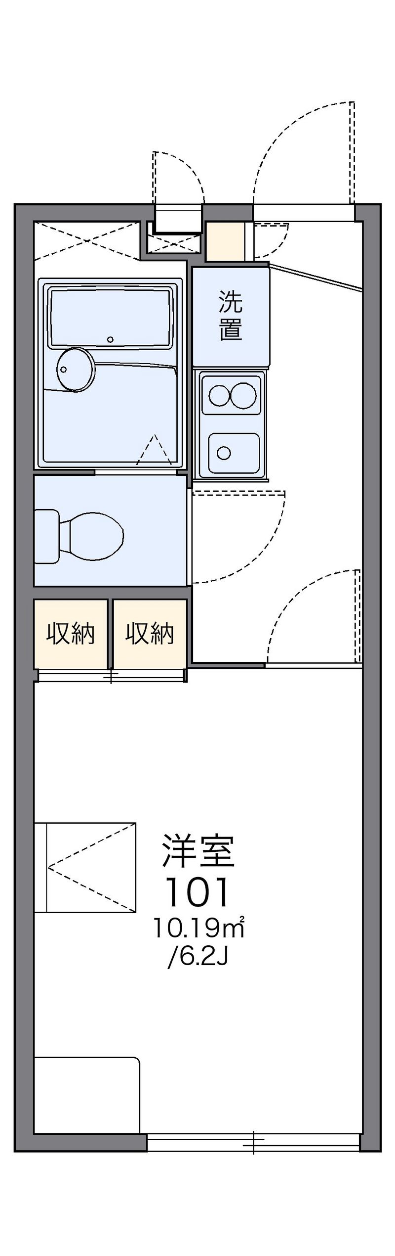 レオパレス駒方 間取図