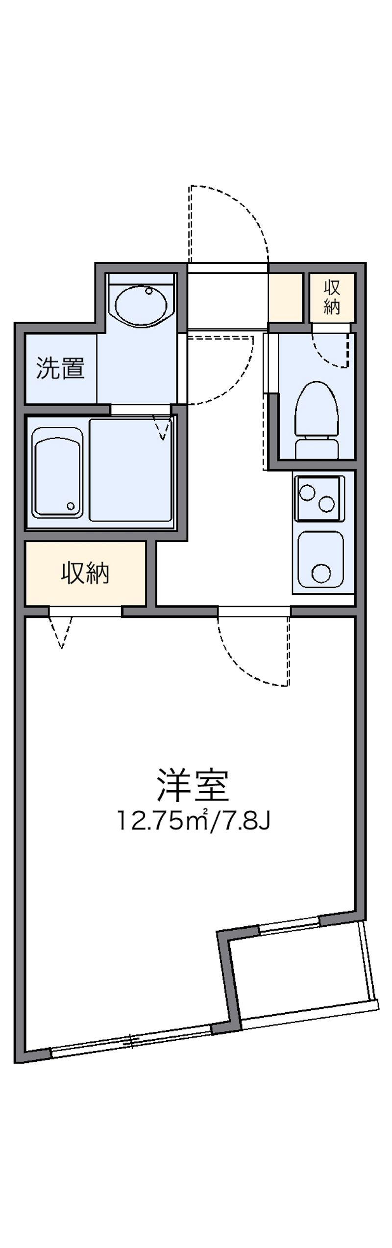 レオパレスエクセルカーサ平和台 間取図