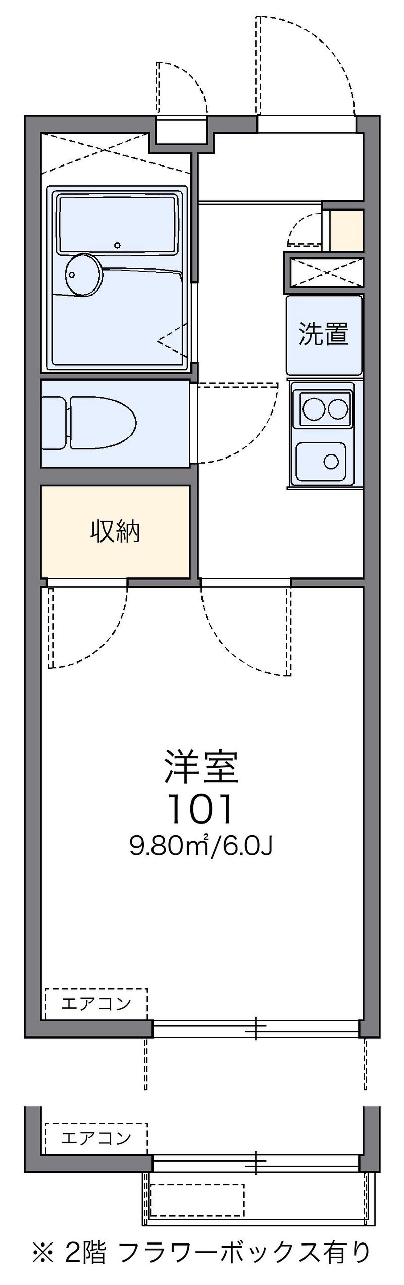 レオパレス金森 間取図