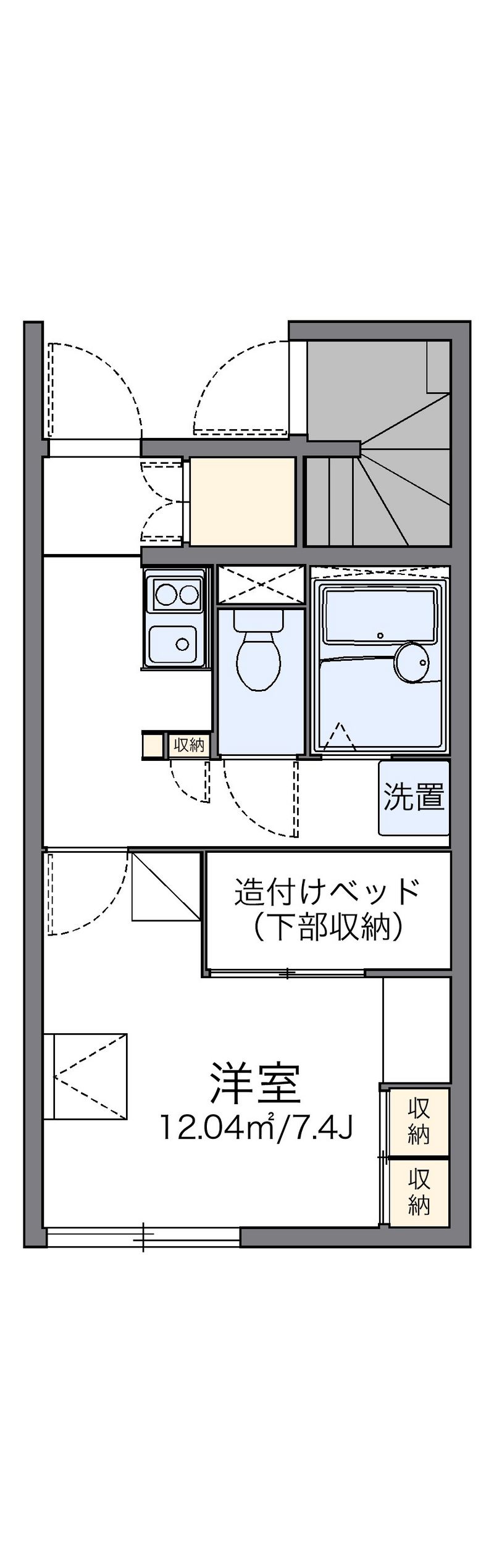 レオパレスエスターテベント 間取図