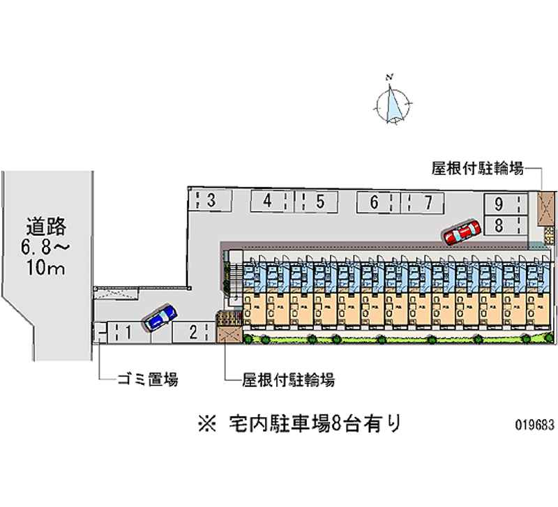 レオパレスさつき 月極駐車場