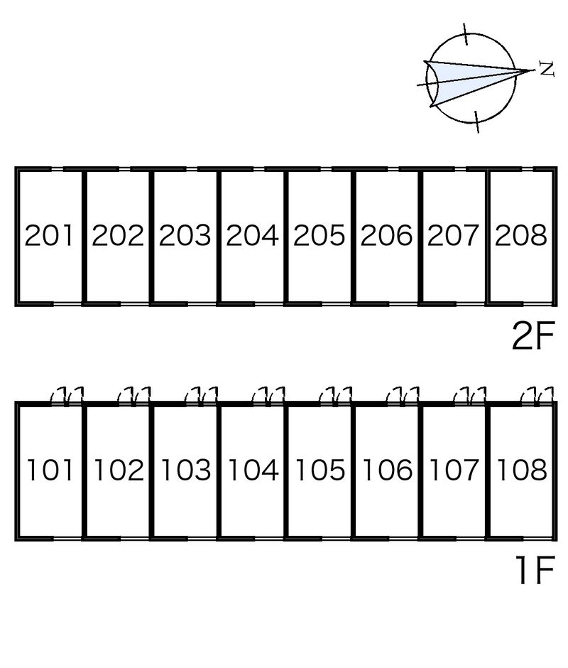 レオパレスフルールⅡ 間取配置図