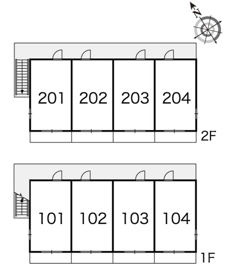 レオパレス長砂 間取り配置図
