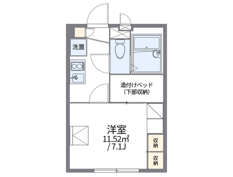 レオパレスメルベーユＴＭ 間取図
