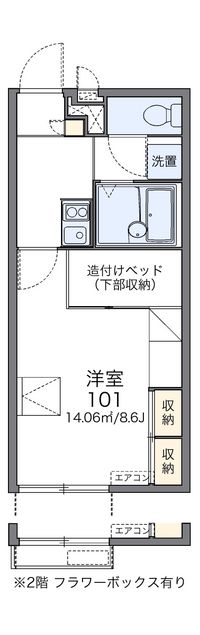 レオパレス中川２１５ 間取り図